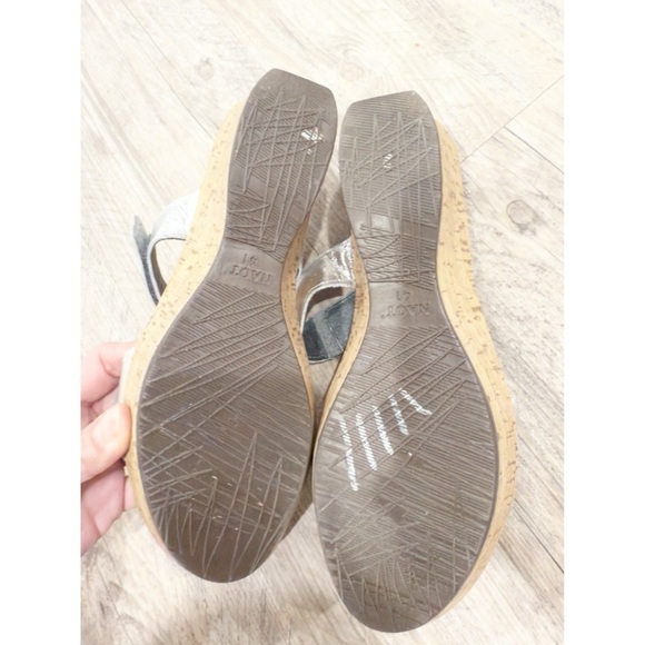 NAOT Caveran silver wedge sandals 41 - Picture 11 of 11